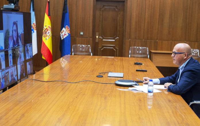 Manuel Baltar, na reunión telemática da Xunta de Goberno da Deputación de Ourense - 200720