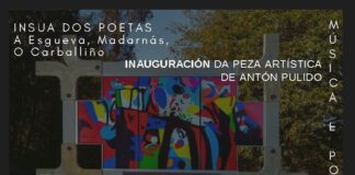 Este mércores (día 8 ) na Insua dos Poetas inauguración da peza de Antón Pulido en Homenaxe a Arcadio López-Casanova