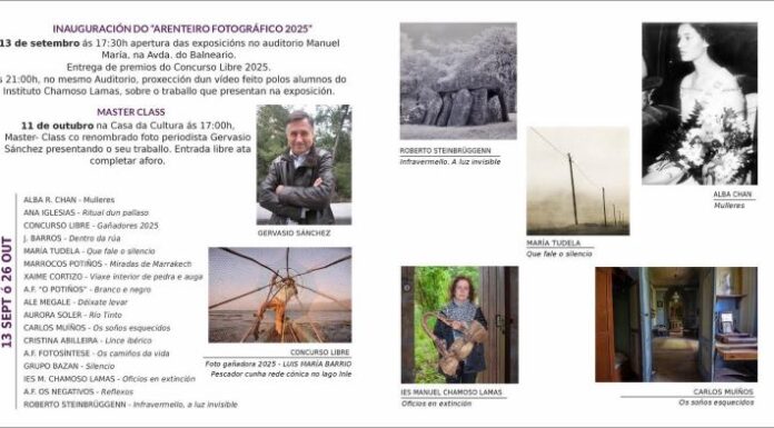 O Auditorio do Carballiño estréase hoxe como sede das 17 exposicións do ‘Arenteiro Fotográfico’