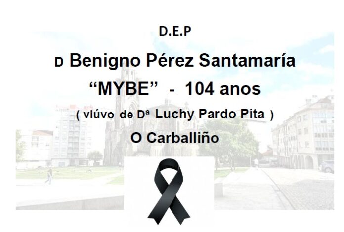 Esquela Don Benigno Pérez Santamaría p