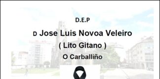 Falecemento de D Jose Luis Novoa Veleiro. “Lito Gitano”
