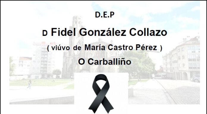 Falecemento de D Fidel González Collazo