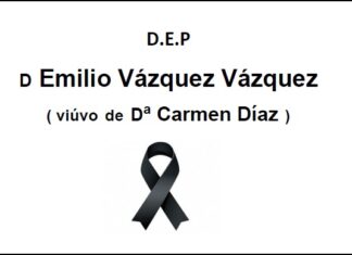Falecemento de D Emilio Vázquez Vázquez