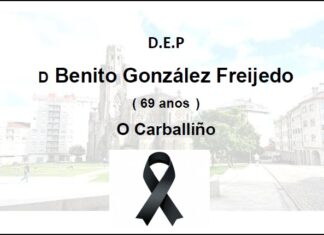 Falecemento de D Benito González Freijedo