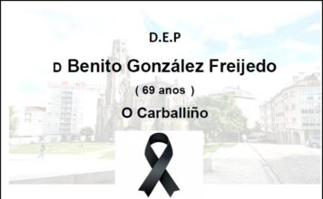 Falecemento de D Benito González Freijedo