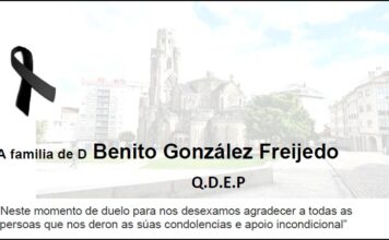 Agradecemento da familia de D Benito González Freijedo