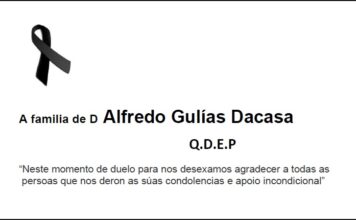 Aghradecemento da familia de D Alfredo Gulías Dacasa