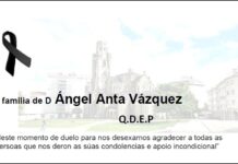 Agradecemento da familia de D Ángel Anta Vázquez