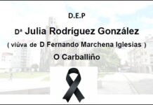 Falecemento de Dª Julia Rodríguez González