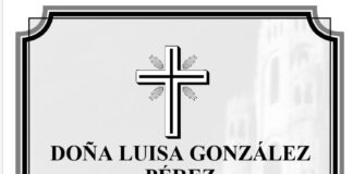 Falecemento de Doña Luisa González Pérez