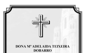 Falecemento de Dª Adelaida Teixeira Dobarro