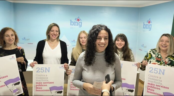 O BNG de Ourense presenta a súa campaña do 25N: “Contra a violencia machista, máis servizos públicos. Máis feminismo”