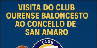 Este mércores (día 5) o Club Ourense Baloncesto visita o Concello de San Amaro