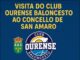 Este mércores (día 5) o Club Ourense Baloncesto visita o Concello de San Amaro