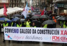 O persoal do sector galego da construción amosa o seu músculo e paraliza todas as grandes obras nunha folga histórica