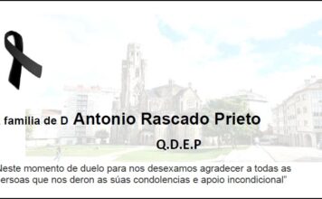 Agradecemento da familia de D Antonio Rascado Prieto