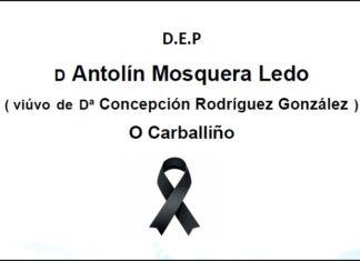 Falecemento de D Antolín Mosquera Ledo