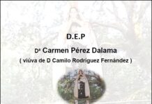 Falecemento de Dª Carmen Pérez Dalama