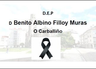 Falecemento de D Benito Albino Filloy Muras