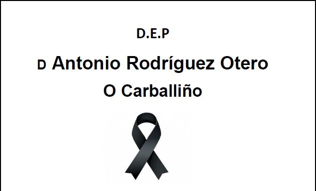 Falecemento de D Antonio Rodríguez Otero