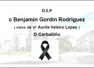 Falecemento de D Benjamín Gordín Rodríguez