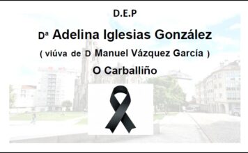 Falecemento de Dª Adelina Iglesias González