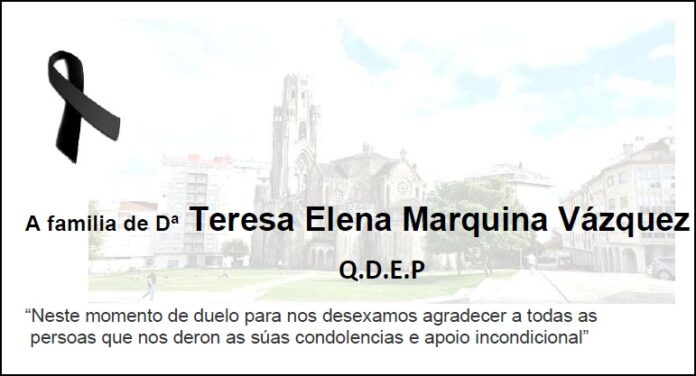 Esquela Doña Teresa Elena Marquina Vázquezpa