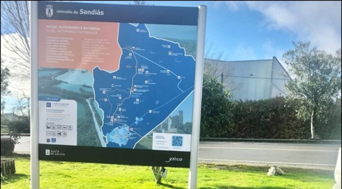 Sandiás e a cámara mineira poñen en valor a historia xeolóxica da conca da Limia e o patrimonio xeolóxico-mineiro das areeiras coa instalación dun tótem interactivo