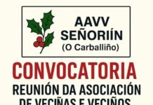 A A.VV. de Señorín presentará o vindeiro sábado nunha asamblea aberta a súa nova xunta directiva