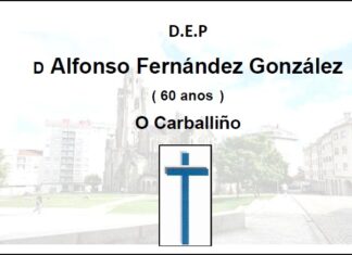 Falecemento de D Alfonso Fernández González (60 anos)