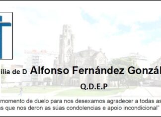 Agradecemento da familia de D Alfonso Fernández González