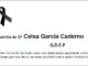 Agradecemento da familia de Dª Celsa García Caderno