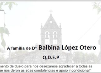 Agradecemento da familia de Dª Balbina López Otero