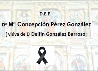 Falecemento de Dª Mª Concepción Pérez González