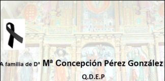 Agradecemento da familia de Dª Mª Concepción Pérez González