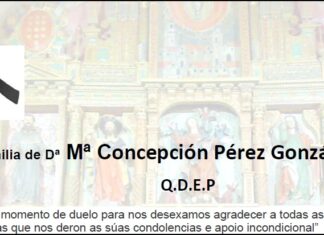 Agradecemento da familia de Dª Mª Concepción Pérez González
