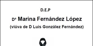 Falecemento de Dª Marina Fernández López