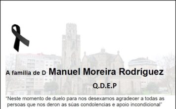 Agradecemento da familia de D Manuel Moreira Rodríguez