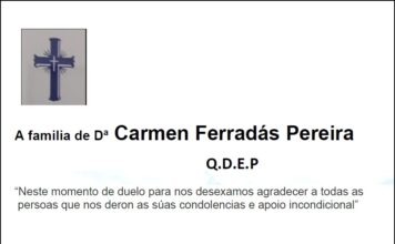 Agradecemento da familia de Dª Carmen Ferradás Pereira