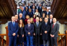 Luis Menor referenda o compromiso da Deputación coa UNED na recepción ao Consello do Campus Noroeste