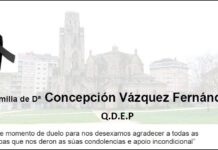 Agradecemento da familia de Dª Concepción Vázquez Fernández