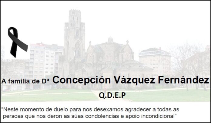 Esquela Doña Concepción Vázquez Fernández pa