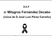 Falecemento de Dª Milagros Fernández Decabo