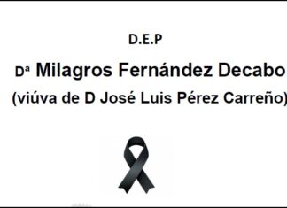 Falecemento de Dª Milagros Fernández Decabo