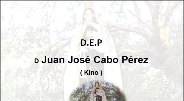 Falecemento de D Juan José Cabo Pérez (Kino)