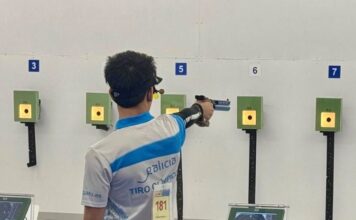 O deportista Roi Freixedo, do Irixo, gaña a medalla de bronce na Copa do Rei de tiro olímpico