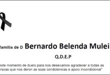 Agradecemento da familia de D Bernardo Belenda Muleiro