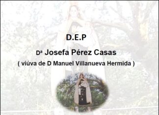Falecemento de Dª Josefa Pérez Casas