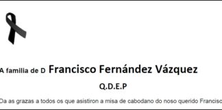 Agradecemento da familia de D Francisco Fernández Vázquez