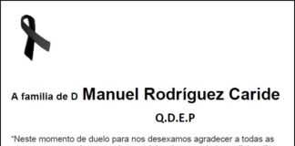Agradecemento da familia de D Manuel Rodríguez Caride
